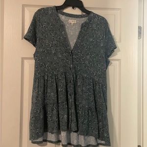Green floral shirt. Bought from Belk. Size XL